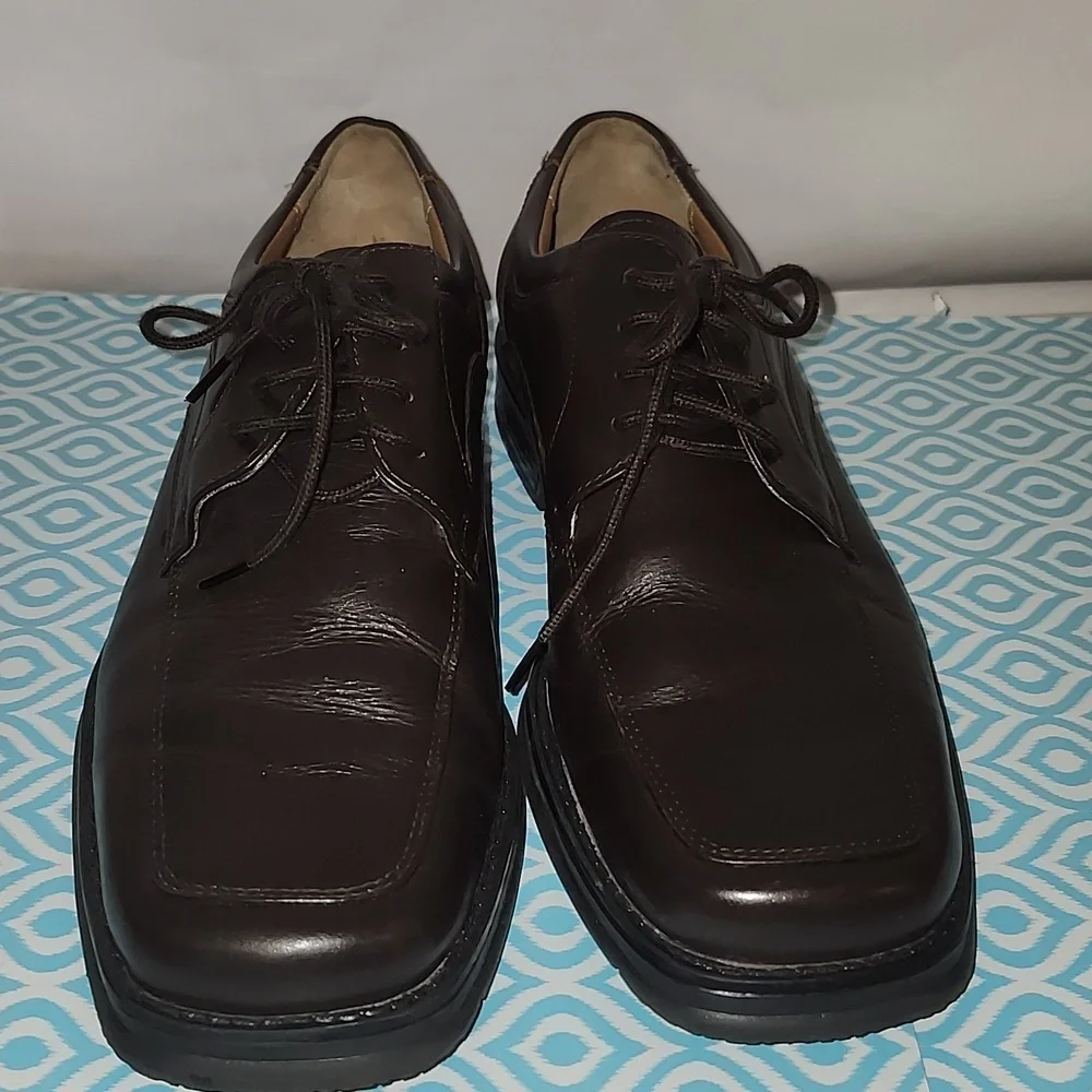 Nunn Bush NXXT Dark Brown Leather Lace-up Dress Shoes Men’s 9